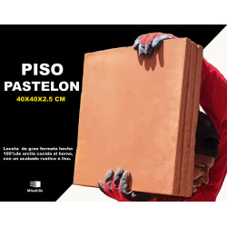 LADRILLO PISO PASTELON  40X40X2.5 CM